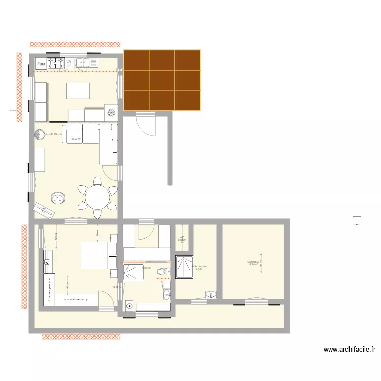 MAISON sosso chambre 5. Plan de 