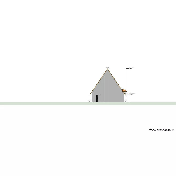 kerrozl existant. Plan de 4 Pièces et 57 m² kerrozl existant. Plan de 4 Pièces et 57 m²