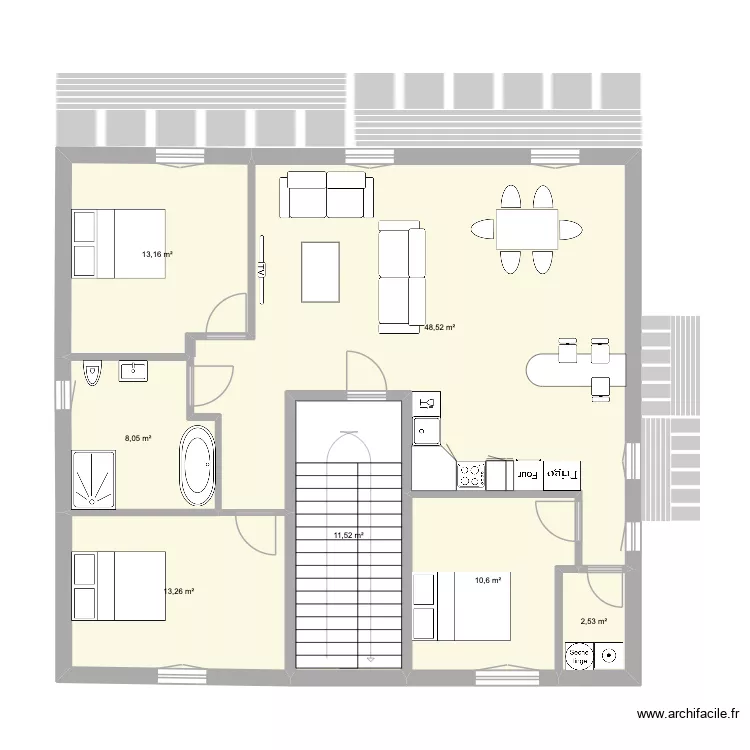 Appartement Montenero Romain. Plan de 7 et 108 m² Appartement Montenero Romain. Plan de 7 et 108 m²