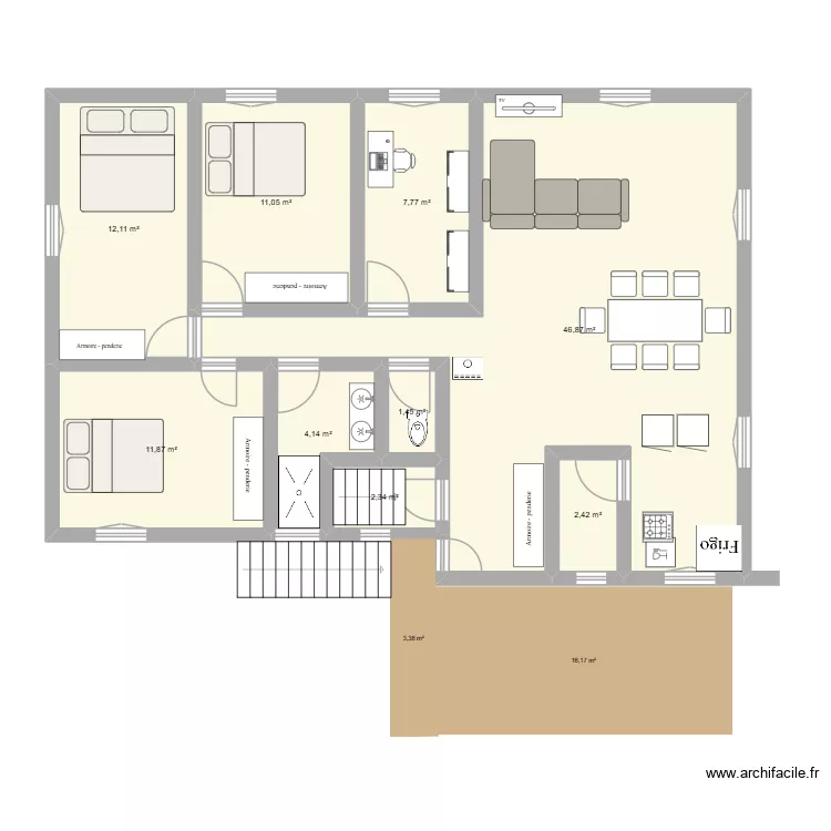 Plan entrée sud2. Plan de 9 et 100 m² Plan entrée sud2. Plan de 9 et 100 m²