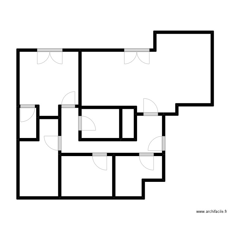 SMorera10. Plan de 6 pièces et 36 m2