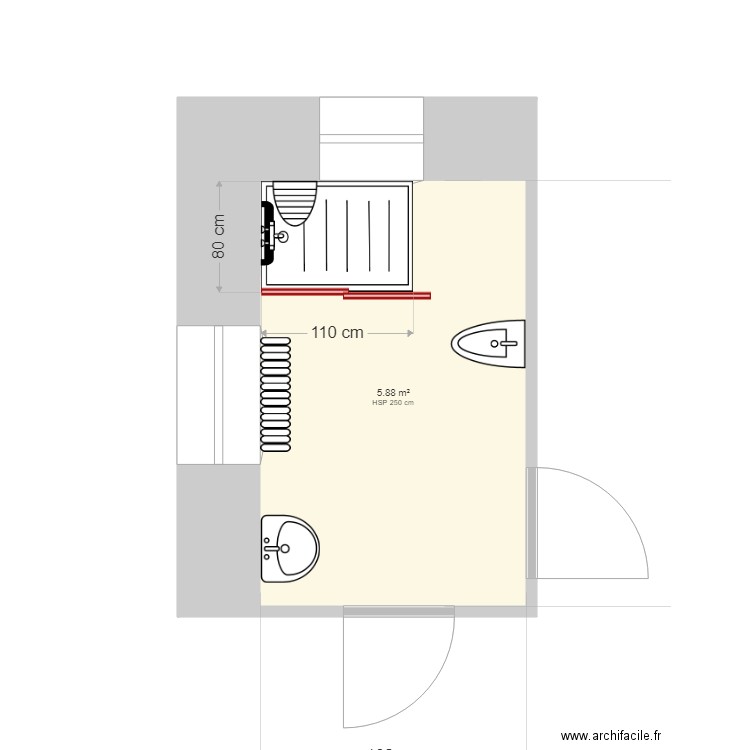 AUBRY SDB. Plan de 0 pièce et 0 m2