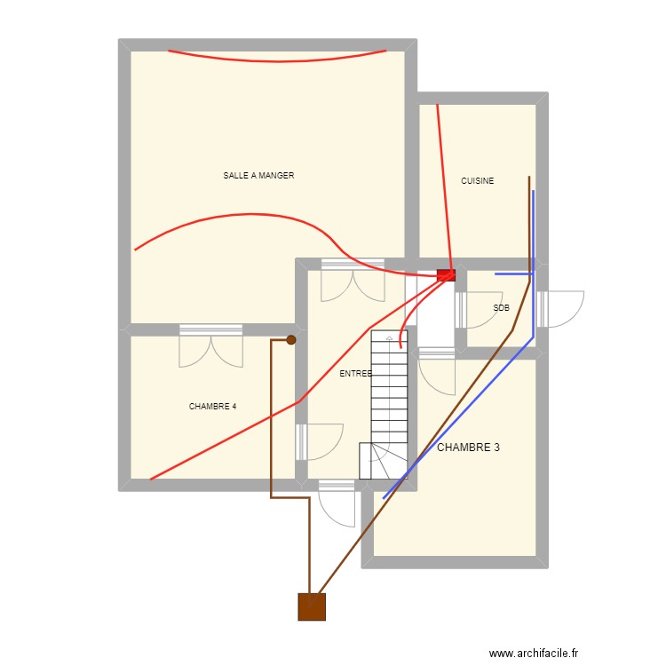 ZAREMBA1. Plan de 6 pièces et 80 m2