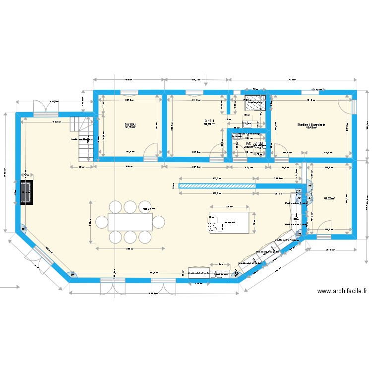 PSenlis 03 JP. Plan de 6 pièces et 164 m2