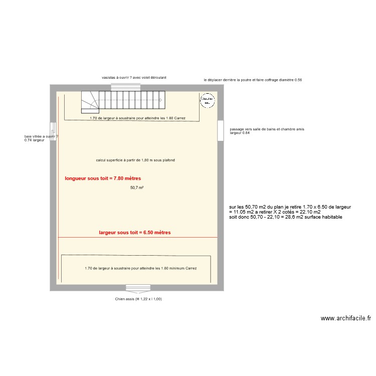 Chambre Catherine 1er étage. Plan de 0 pièce et 0 m2