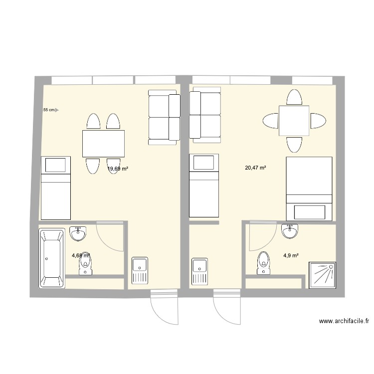 Continental 01. Plan de 0 pièce et 0 m2