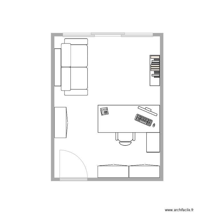 bureau penitent. Plan de 0 pièce et 0 m2