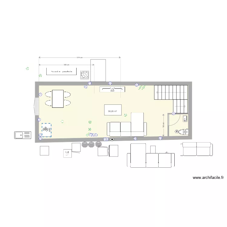 1 er etage 4 septembre cuisine FENETRE. Plan de 