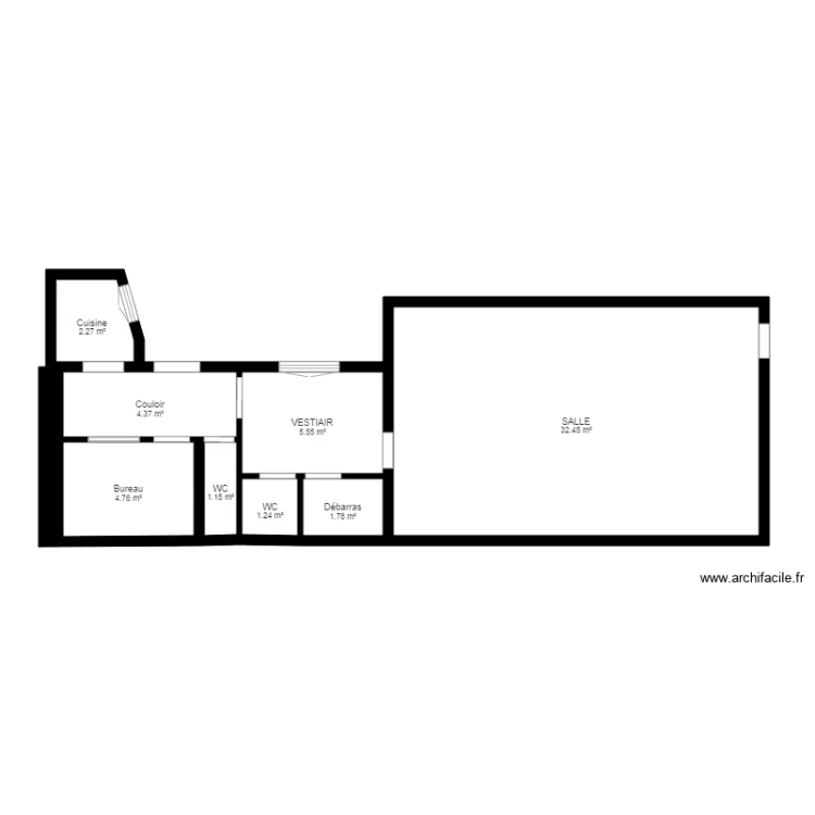 B J COUFFURE. Plan de 