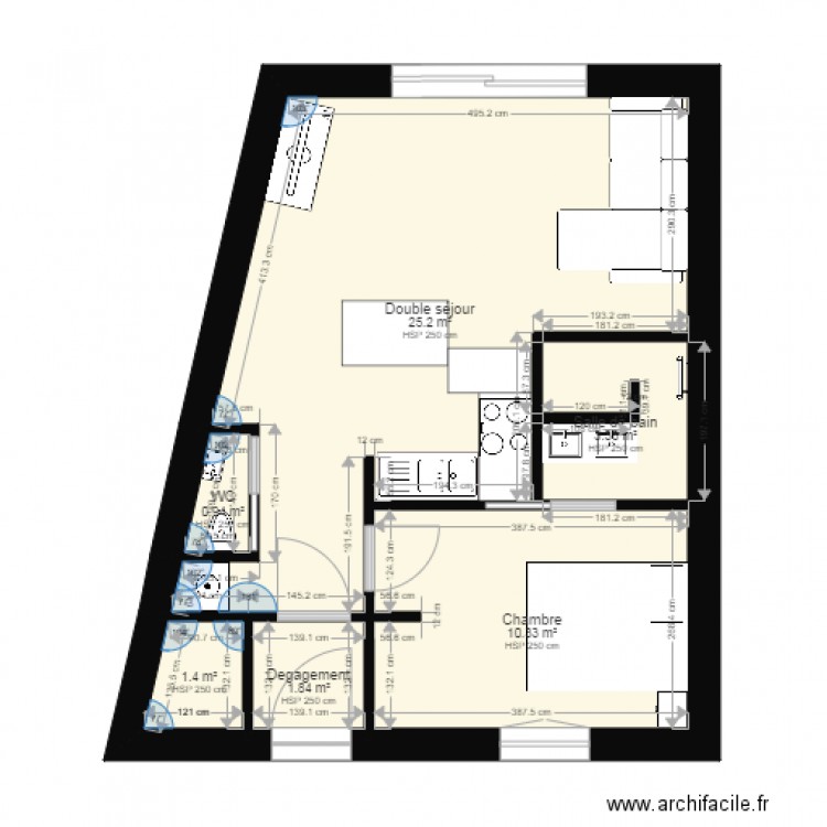 Appart RDC. Plan de 0 pièce et 0 m2