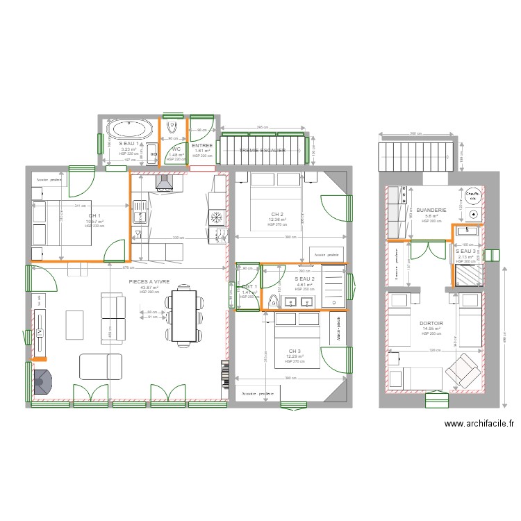 VILLA PARIS PYLA. Plan de 0 pièce et 0 m2