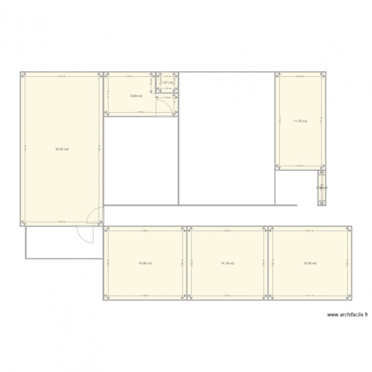 FMI partie sinistrée actuelle. Plan de 0 pièce et 0 m2