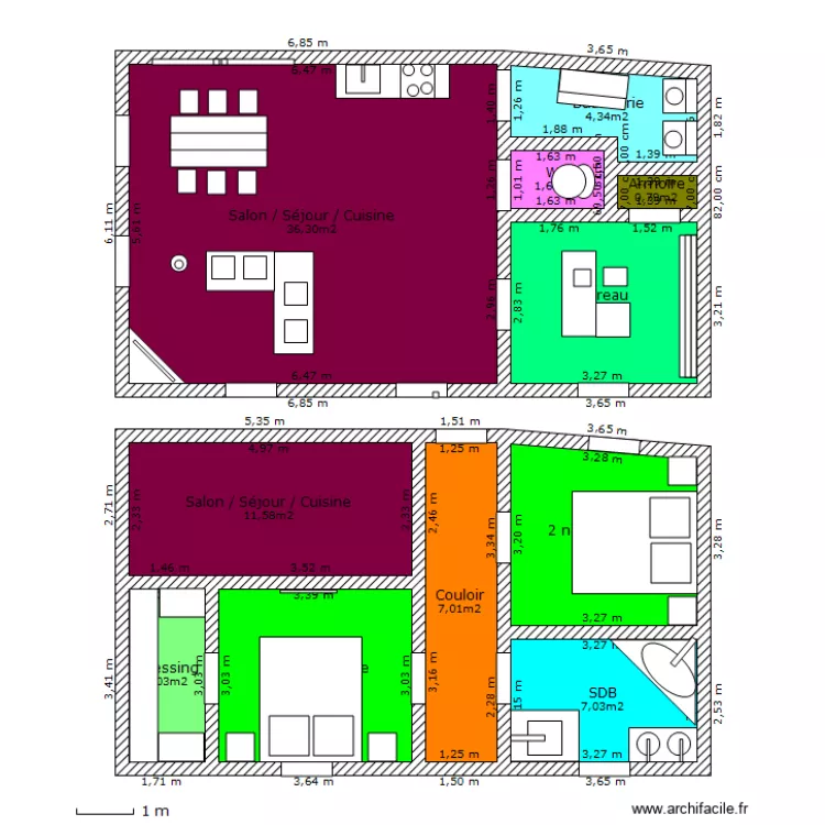 Maison Lyonel. Plan de 