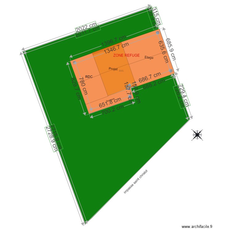 DP2 Plan de masse projet boube. Plan de 0 pièce et 0 m2