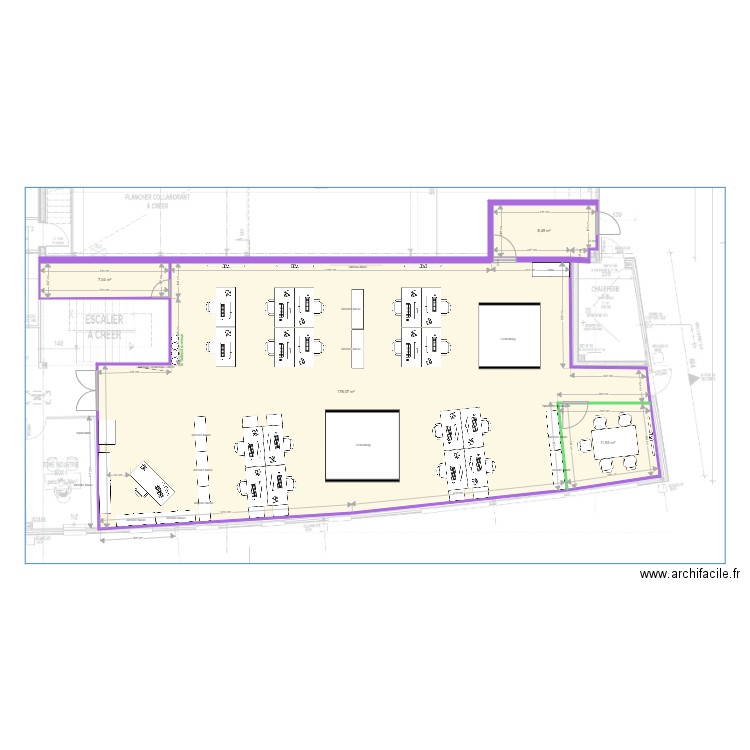 Nouveau site SPIE ICS ALLONNES 2021 sans mobilier. Plan de 0 pièce et 0 m2