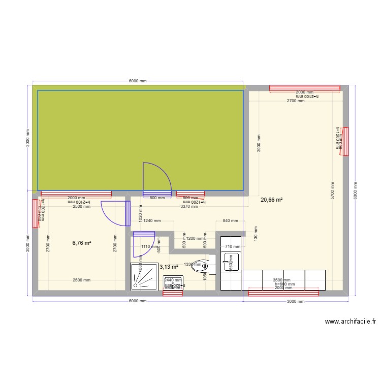 Антон Новопетровское. Plan de 4 pièces et 47 m2