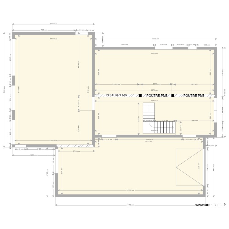 khalid rdc1. Plan de 4 pièces et 145 m2