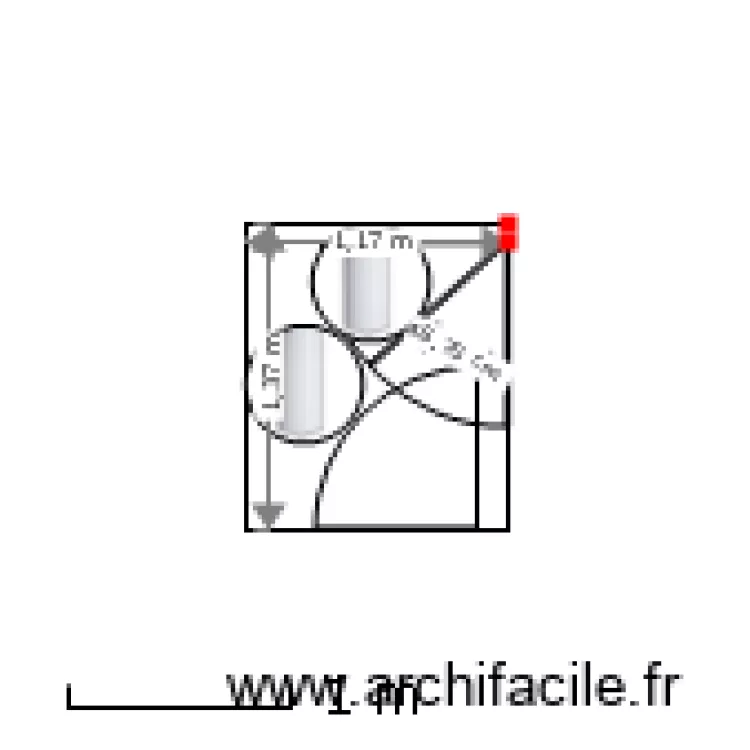 local vide ordures 530 et cotes. Plan de local vide ordures 530 et cotes. Plan de