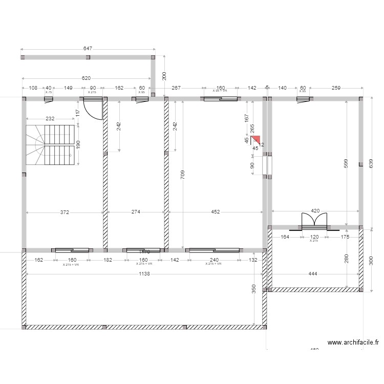 GOUMET ELEVATION RDC. Plan de 6 pièces et 154 m2