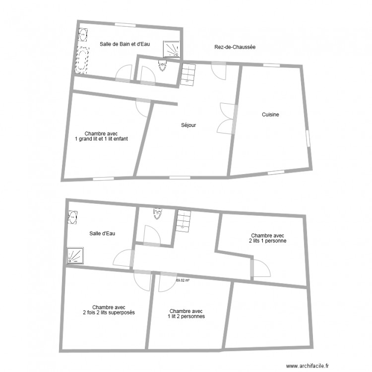 plan gite 1277. Plan de 0 pièce et 0 m2