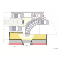 Giration pour sortir c&ocirc;t&eacute; pair avec une POLO VW L450  l180 E 247 Pa 84 R530 bis