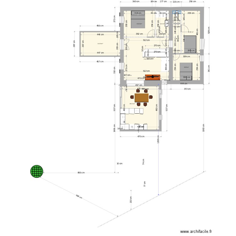  agrandissement 20m 3 éme. Plan de 0 pièce et 0 m2