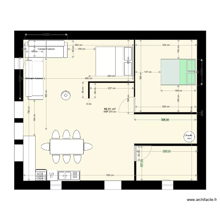 interieur 2d menjoulassa. Plan de 
