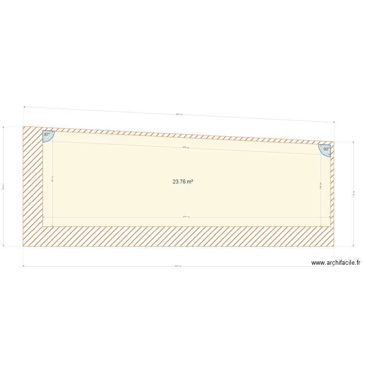 Coupe Extension piscine. Plan de 0 pièce et 0 m2