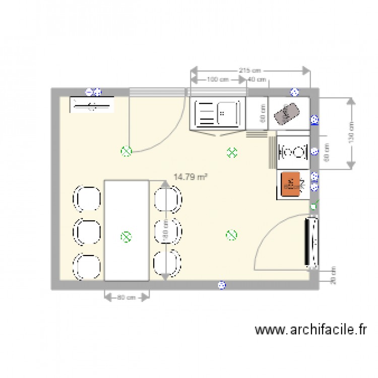 cuisine bc elec v2. Plan de 0 pièce et 0 m2