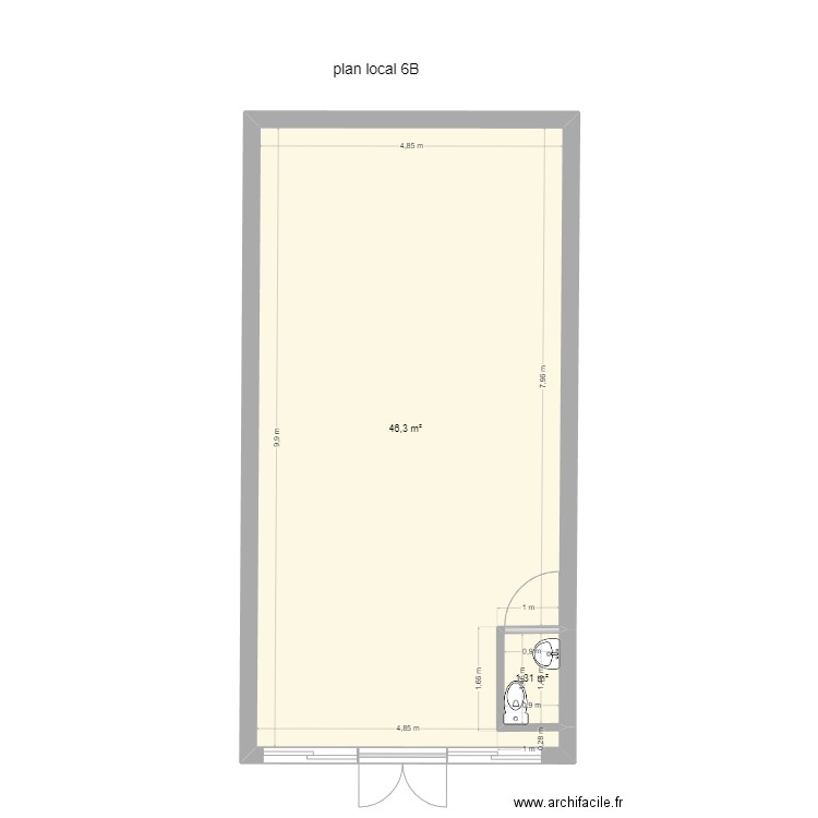 plan 6B. Plan de 0 pièce et 0 m2