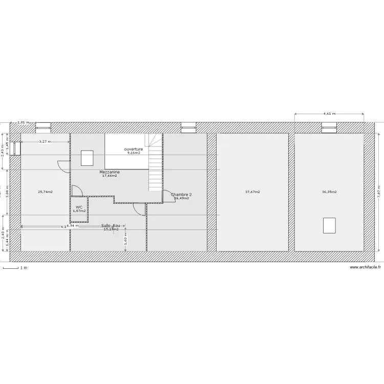 evac &eacute;tage. Plan de 