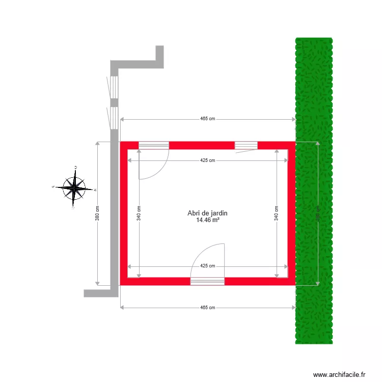 plan masse abri jardin parpaing 20. Plan de 
