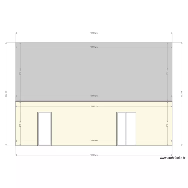 FACADE NORD ANAIS. Plan de FACADE NORD ANAIS. Plan de