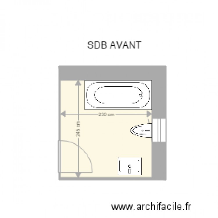 PLAN SDB AV FERNANDEZ . Plan de 0 pièce et 0 m2