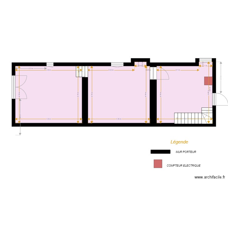 ECOCHARD C EXISTANT. Plan de 0 pièce et 0 m2