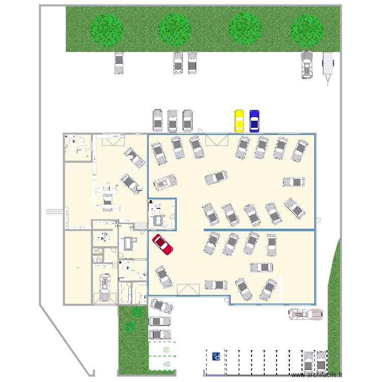 events auto atelier 38. Plan de 15 pièces et 1340 m2