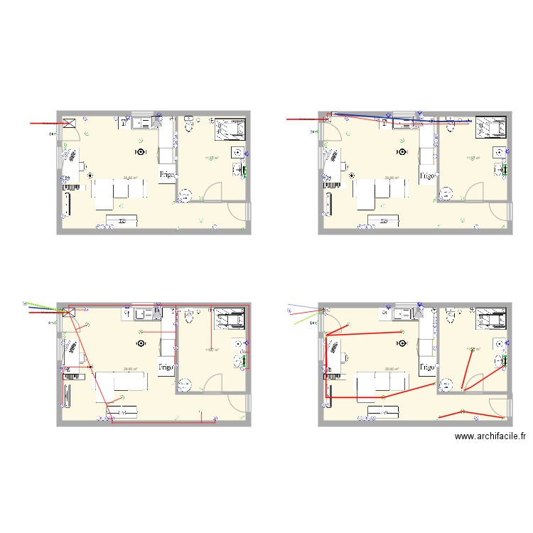 projet handicap. Plan de 0 pièce et 0 m2