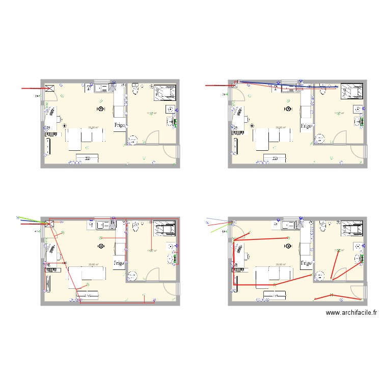 projet handicap. Plan de 0 pièce et 0 m2