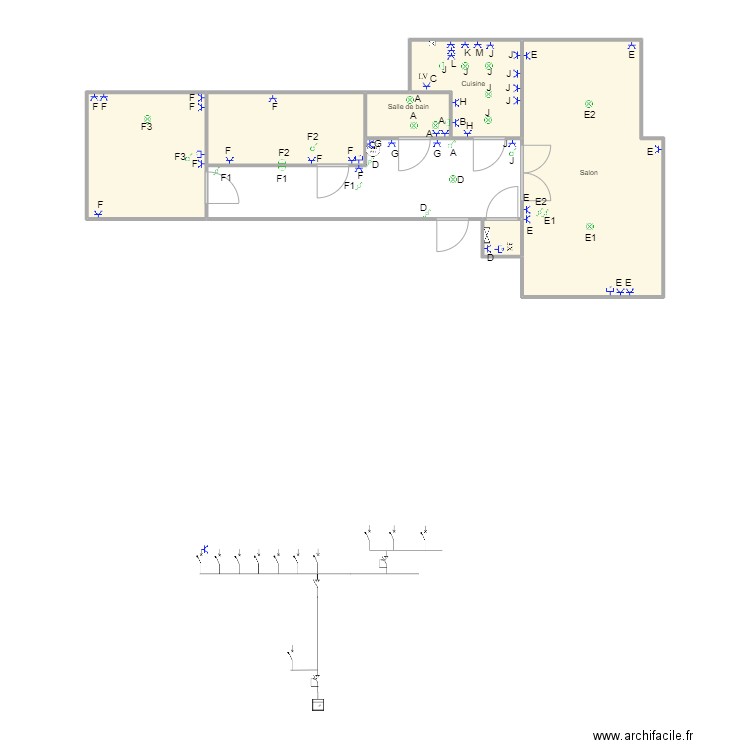 Nathalie Proximus appartement. Plan de 0 pièce et 0 m2