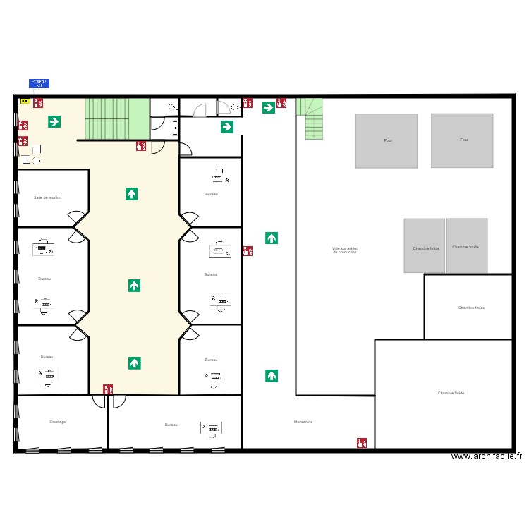 BIOPOLIS etage final. Plan de 13 pièces et 726 m2