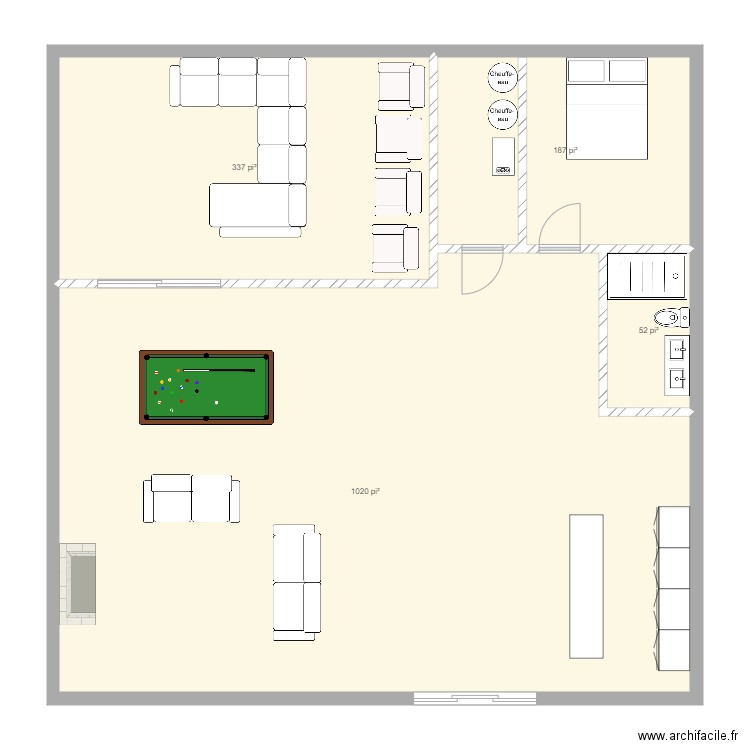 sous sol 1. Plan de 0 pièce et 0 m2