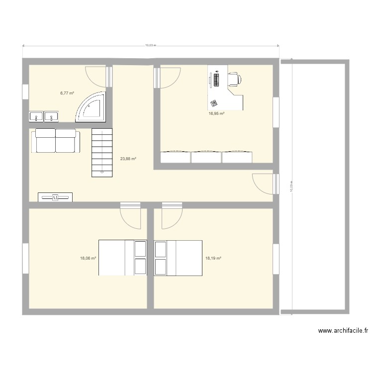 plan robin lycee v2. Plan de 5 pièces et 84 m2