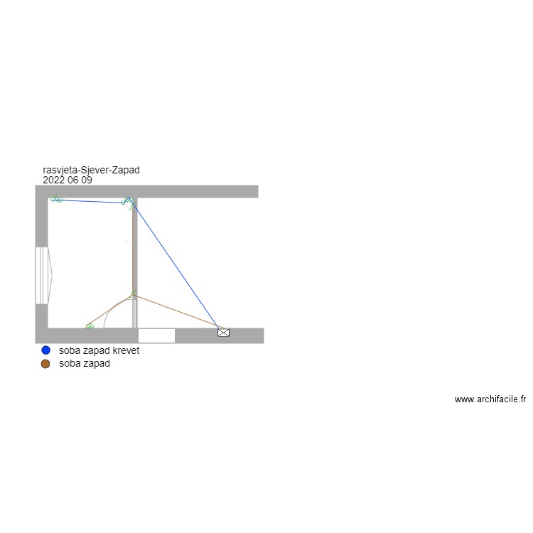 plan-Rasvjeta-Sjever-Zapad. Plan de 0 pièce et 0 m2