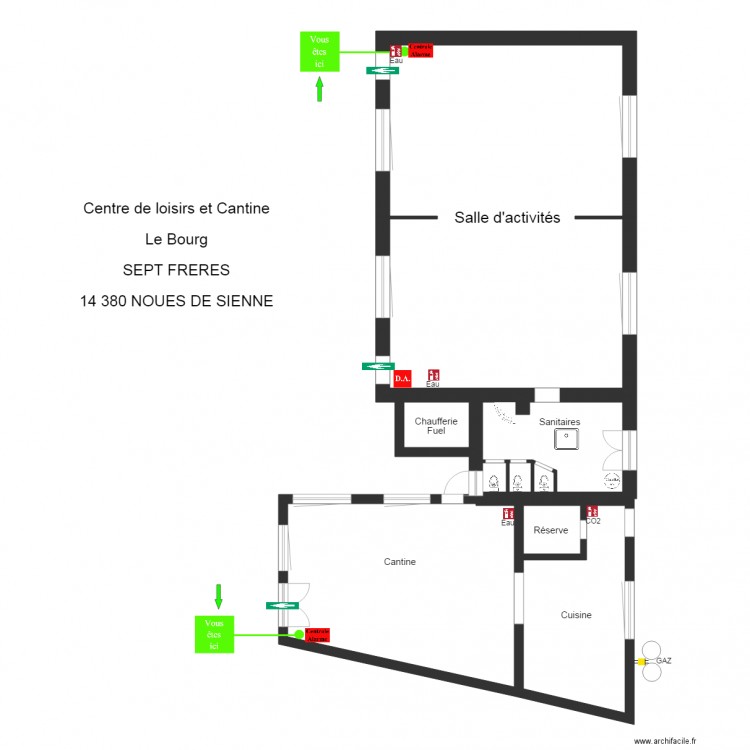 Salle de loisirs et Cantine Sept frères. Plan de 0 pièce et 0 m2