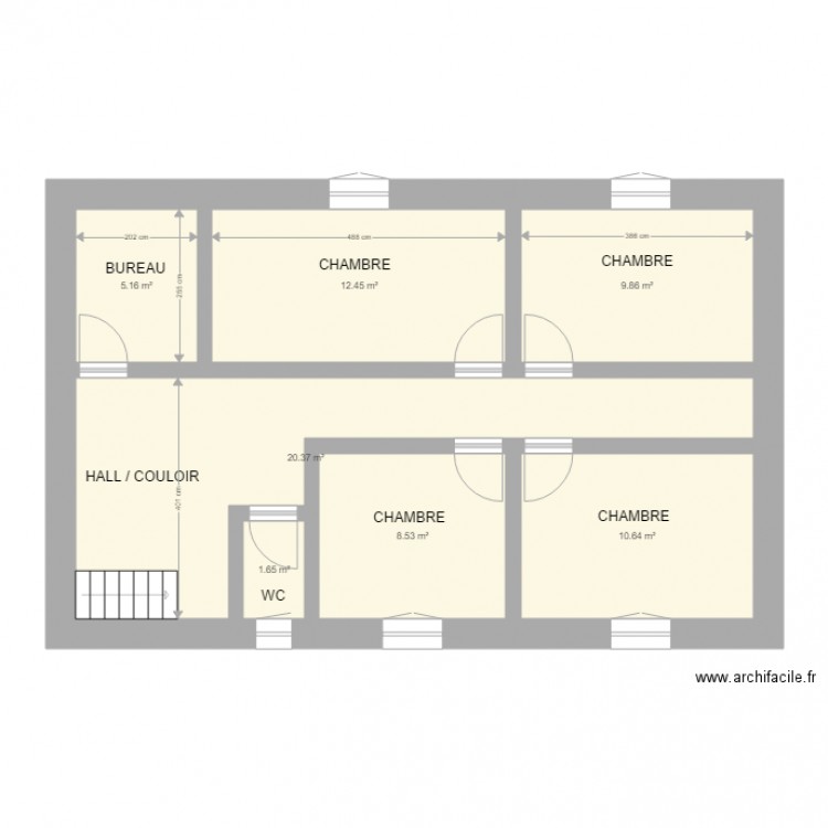 PLAN GRANGE ETAGE. Plan de 0 pièce et 0 m2