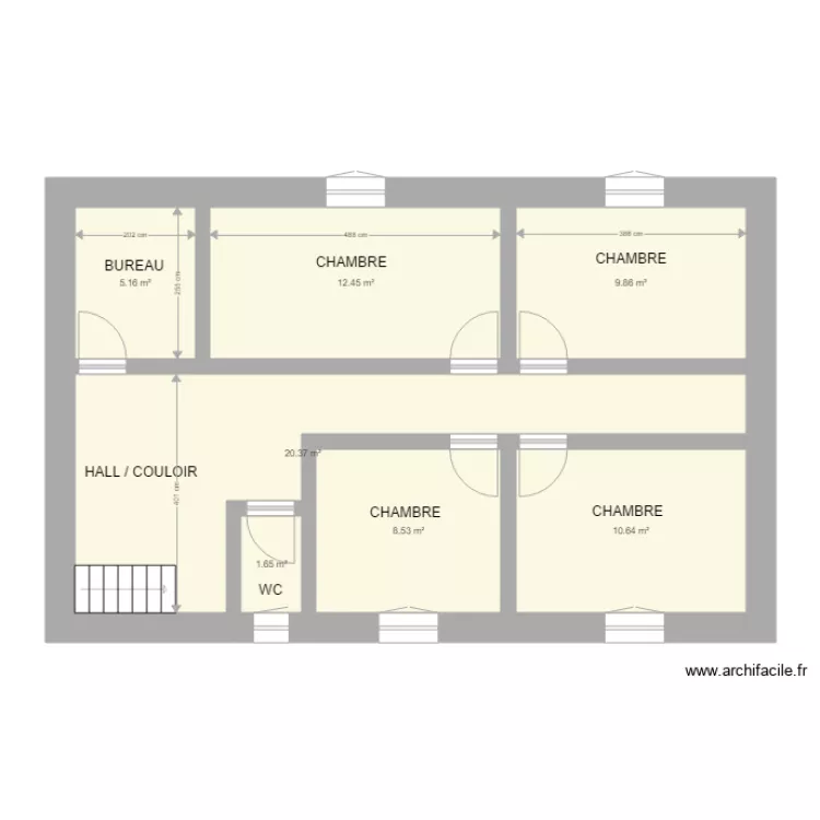 PLAN GRANGE ETAGE. Plan de 
