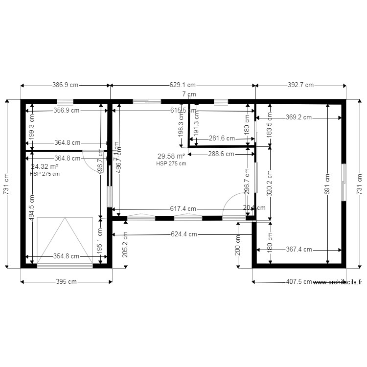 refuge. Plan de 0 pièce et 0 m2