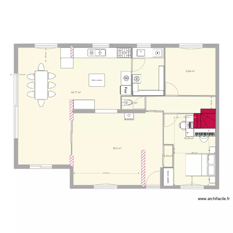 maison piano et cuisine 3. Plan de 