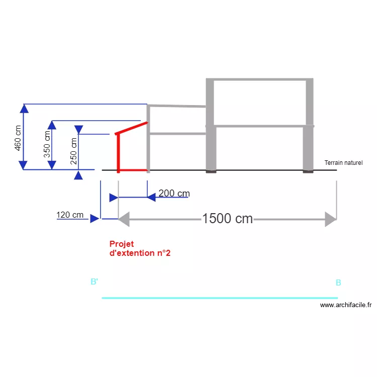 PLAN DE COUPE DP3 n 45. Plan de 