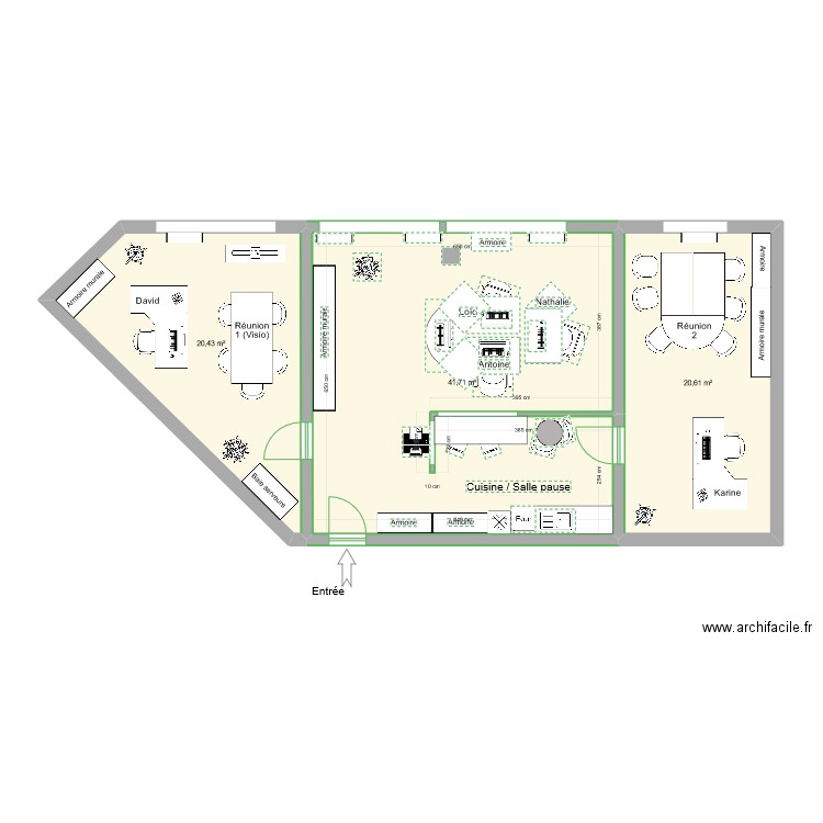 Antares 3 - Agencement 2023 (1). Plan de 3 pièces et 83 m2